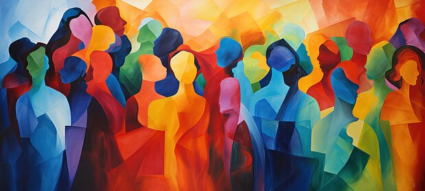 Diversity Management Abstrakte Illustration