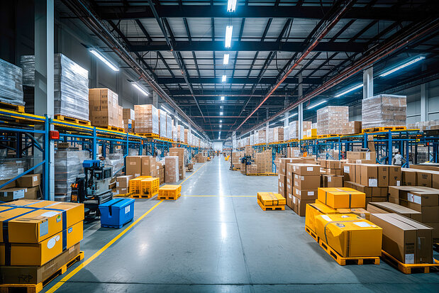 Halle eines Logistikunternehmens