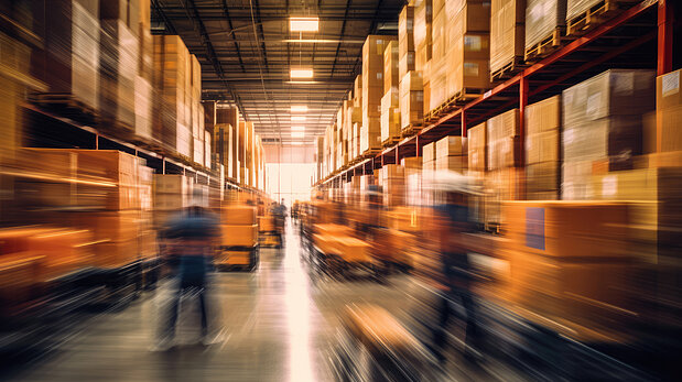 Halle eines Logistikunternehmens